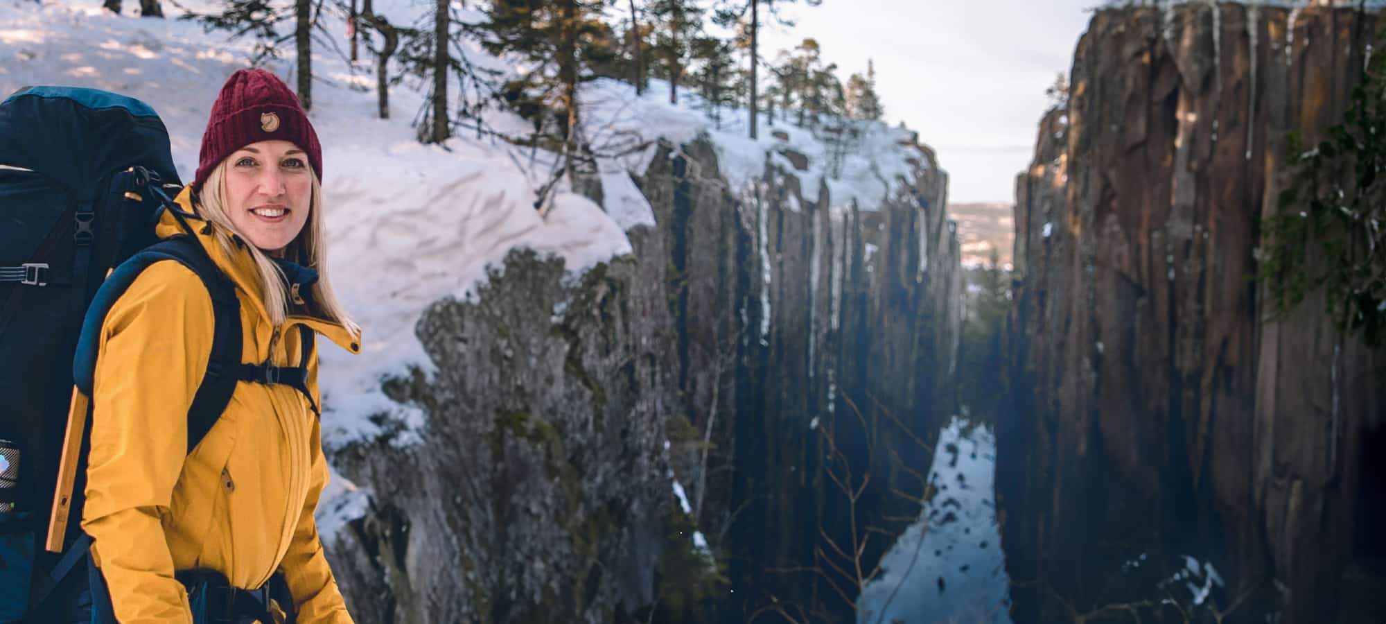 vandra slåttdalsskrevan vinter snöskor skuleskogens nationalpark 30